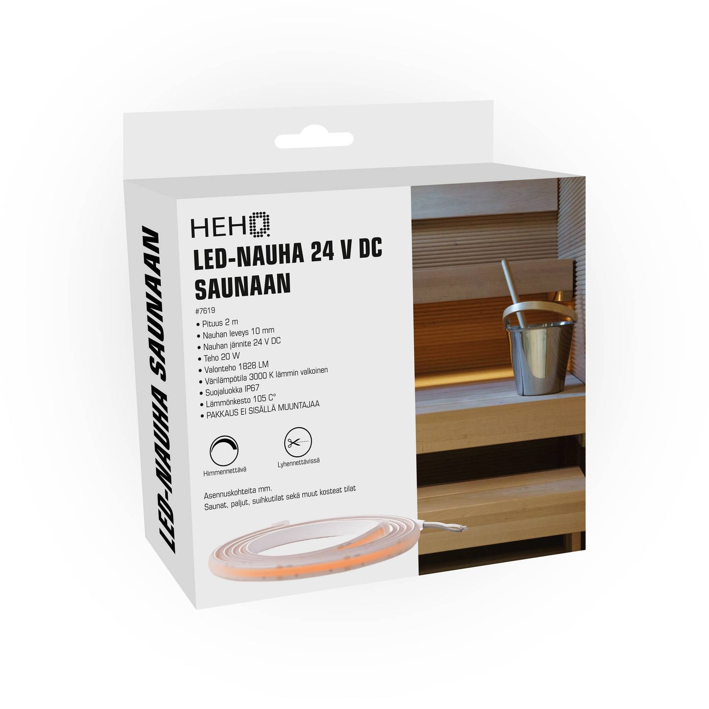 LED-nauha saunaan 24 V DC 2 m