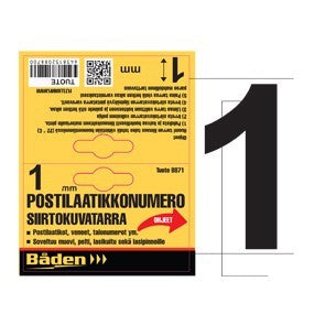 Sticker number 1, 50mm