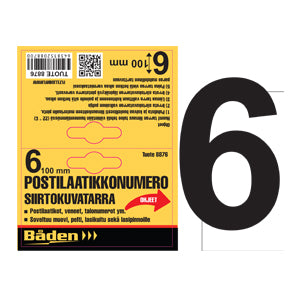 Sticker number 6, 100mm