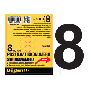 Sticker number 8, 100mm