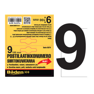 Sticker number 9, 100mm