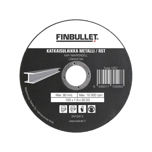 Finbullet Katkaisulaikka 125x1.6 mm Metalli/RST