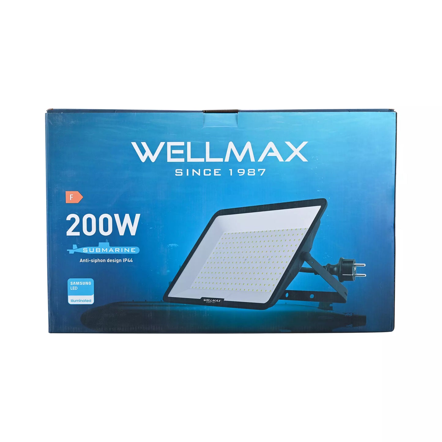 WELLMAX Työvalaisin Samsung LED 200 W, IP66, 20 000 lm, 4000 K, 230 V, 3m H07RN-F 3x1