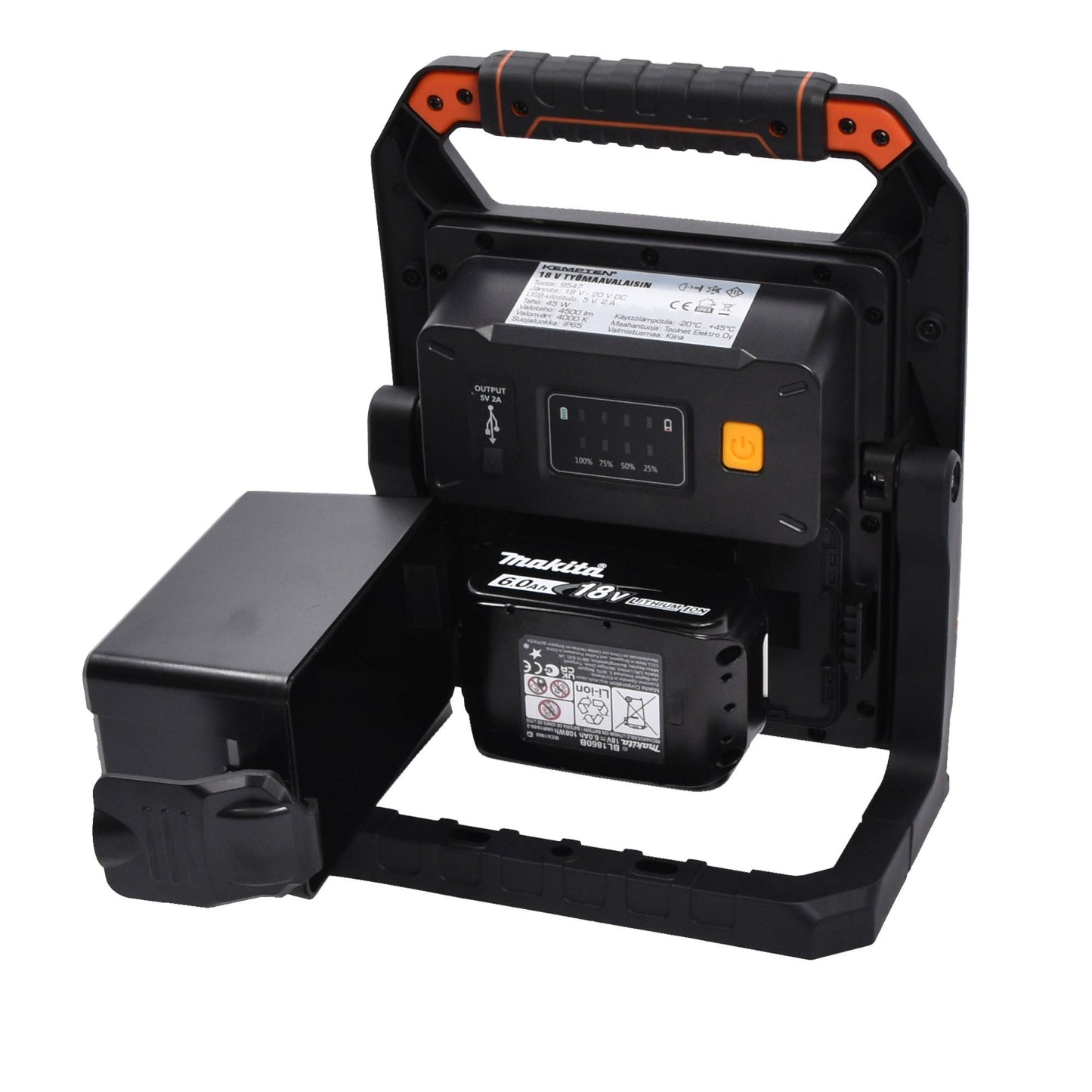 18V Akkukäyttöinen työvalo 5000-1250lm IP65