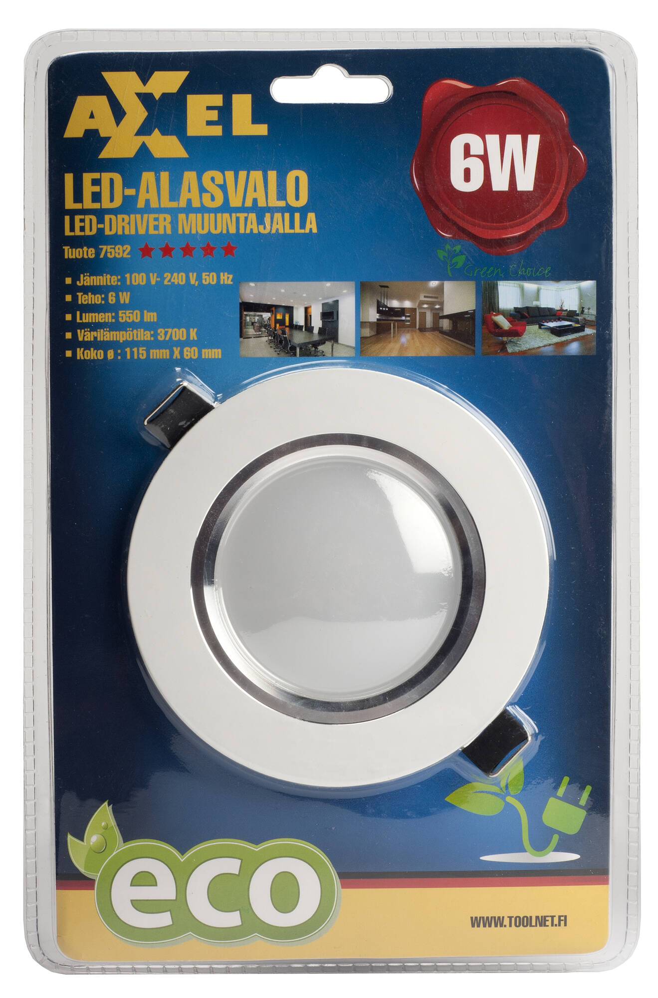 AXXEL LED downlight 6W 115mm