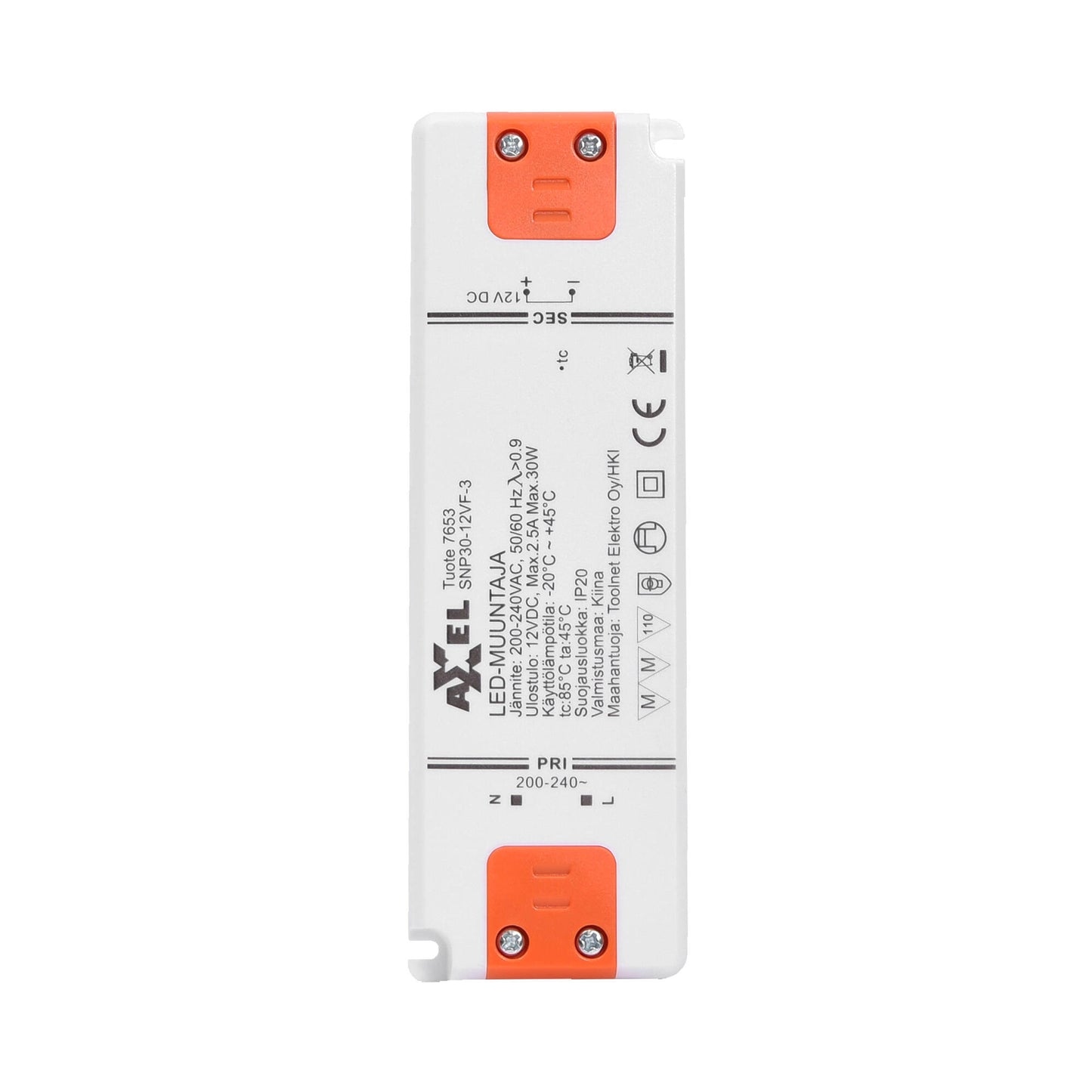 AXXEL LED muuntaja 220-240V 30W 12VDC