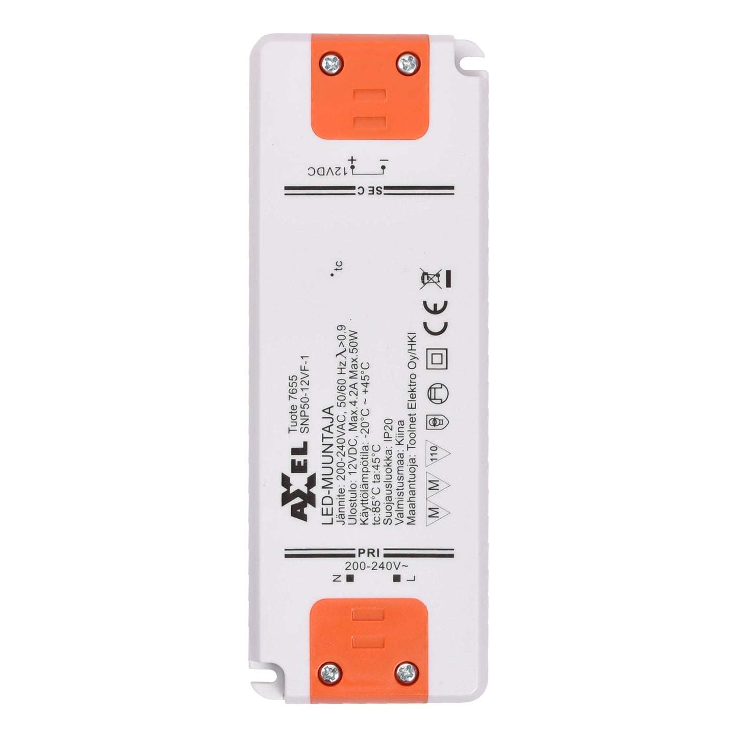 AXXEL LED transformer 220-240V 50W 12VDC