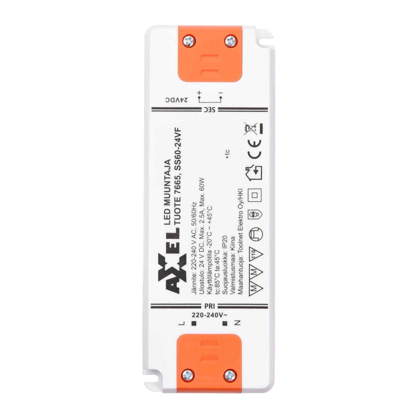 AXXEL LED muuntaja 220-240V 60W 24V