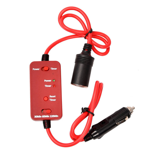 Axxel Timer extension cord 1m/10A with cigarette lighter plug