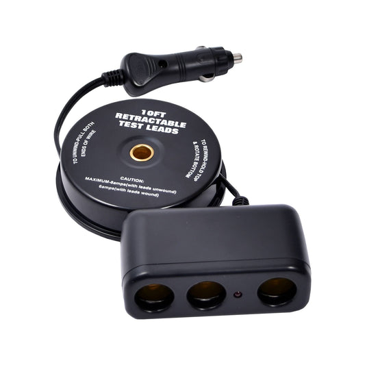 Axxel Extension cable reel with 3x cigarette lighter plug