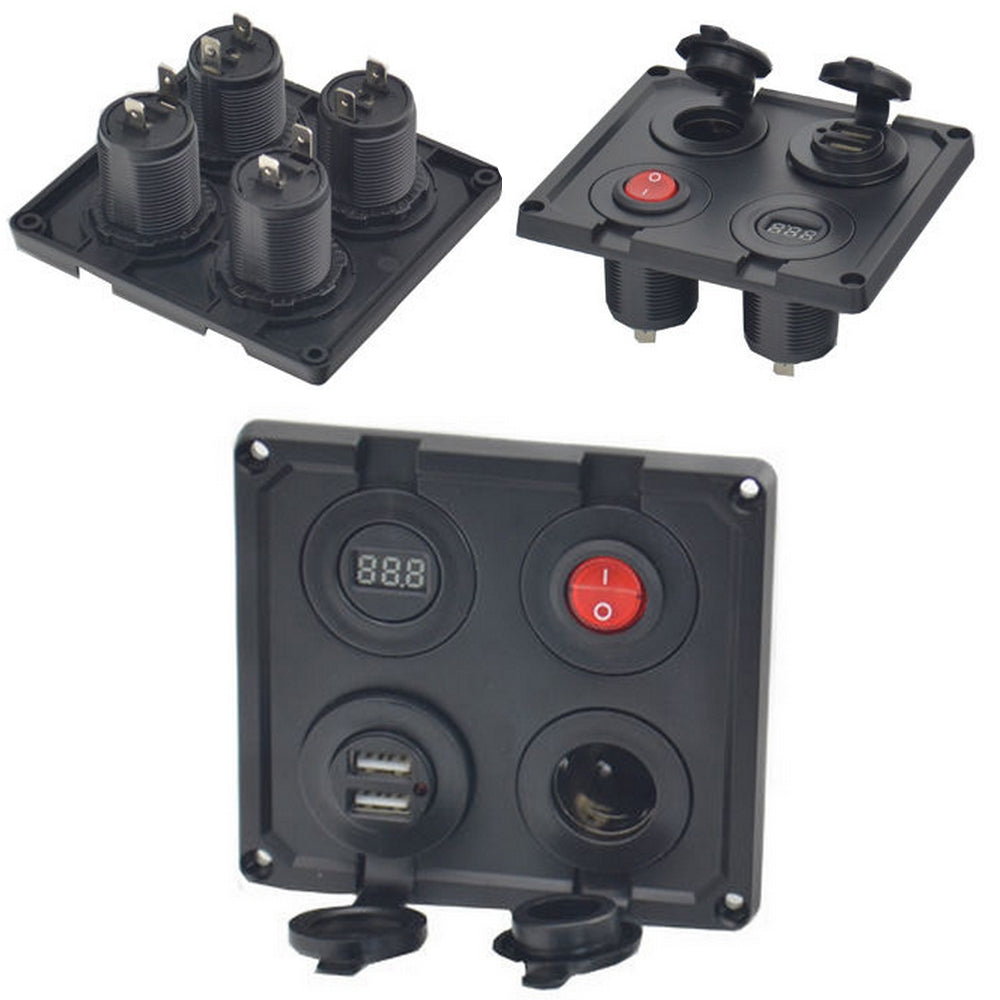 Axxel Switch panel 2xUSB + double ignition point + voltmeter
