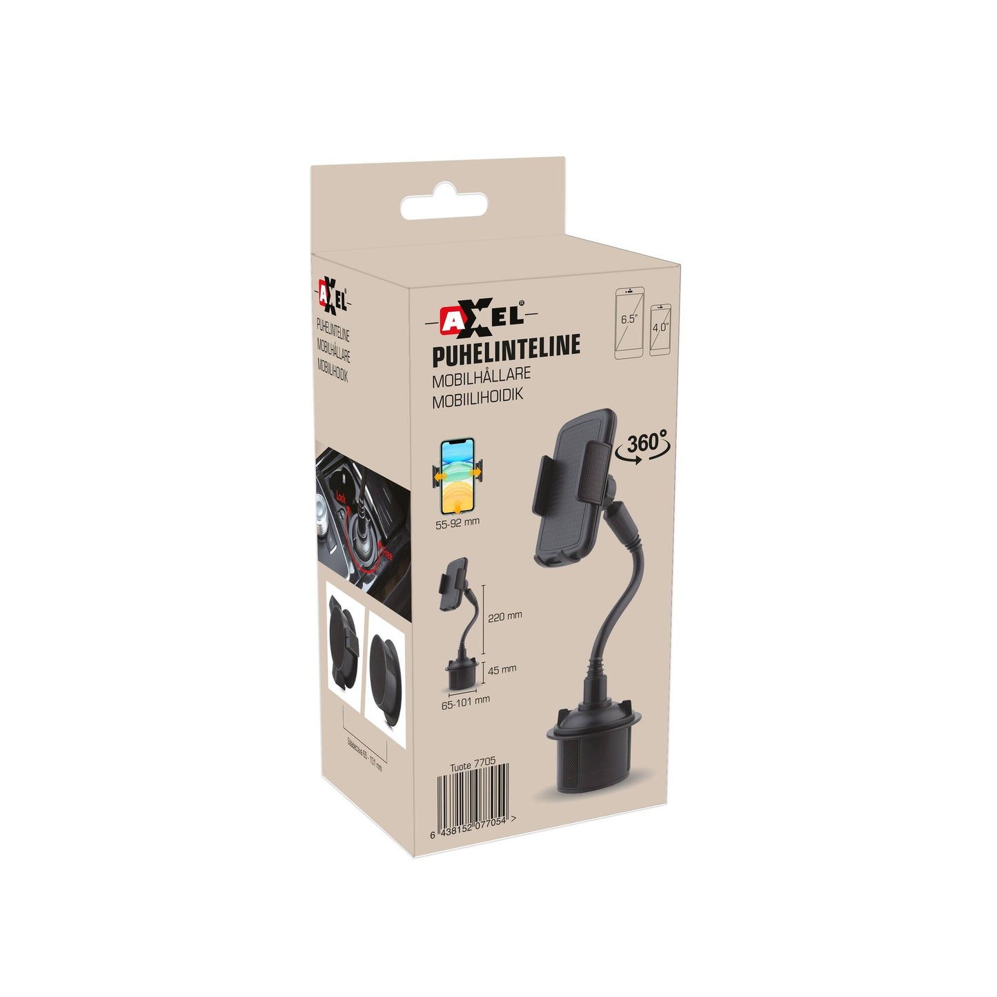 Axxel Phone holder for cup holder
