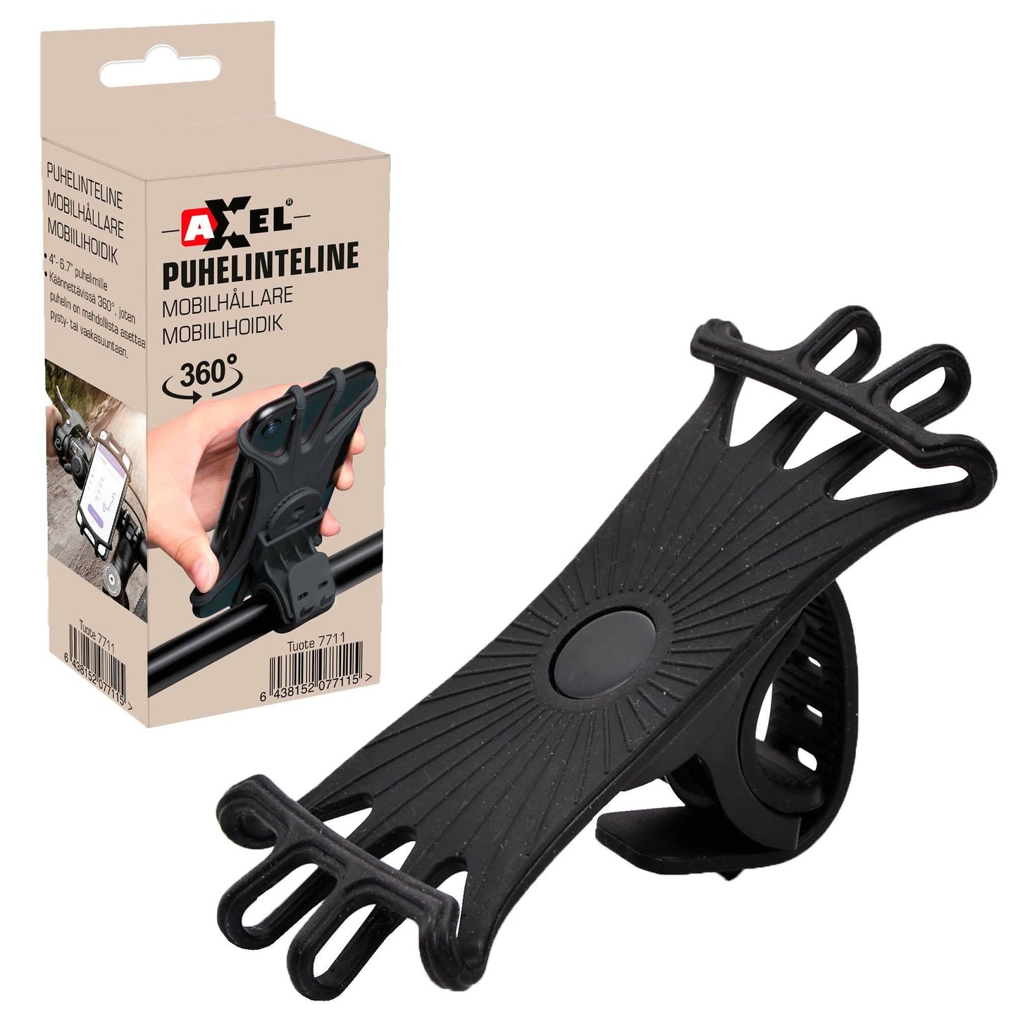 Axxel Pyöräpuhelinteline 4- 6.7 puhelimille