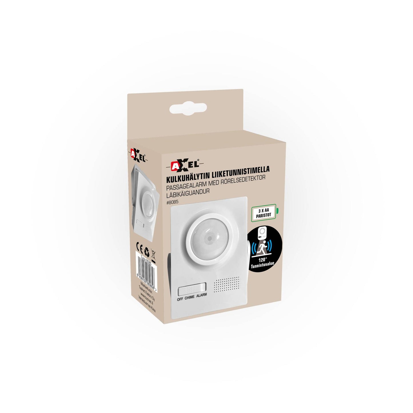 Axxel motion detector with sensor