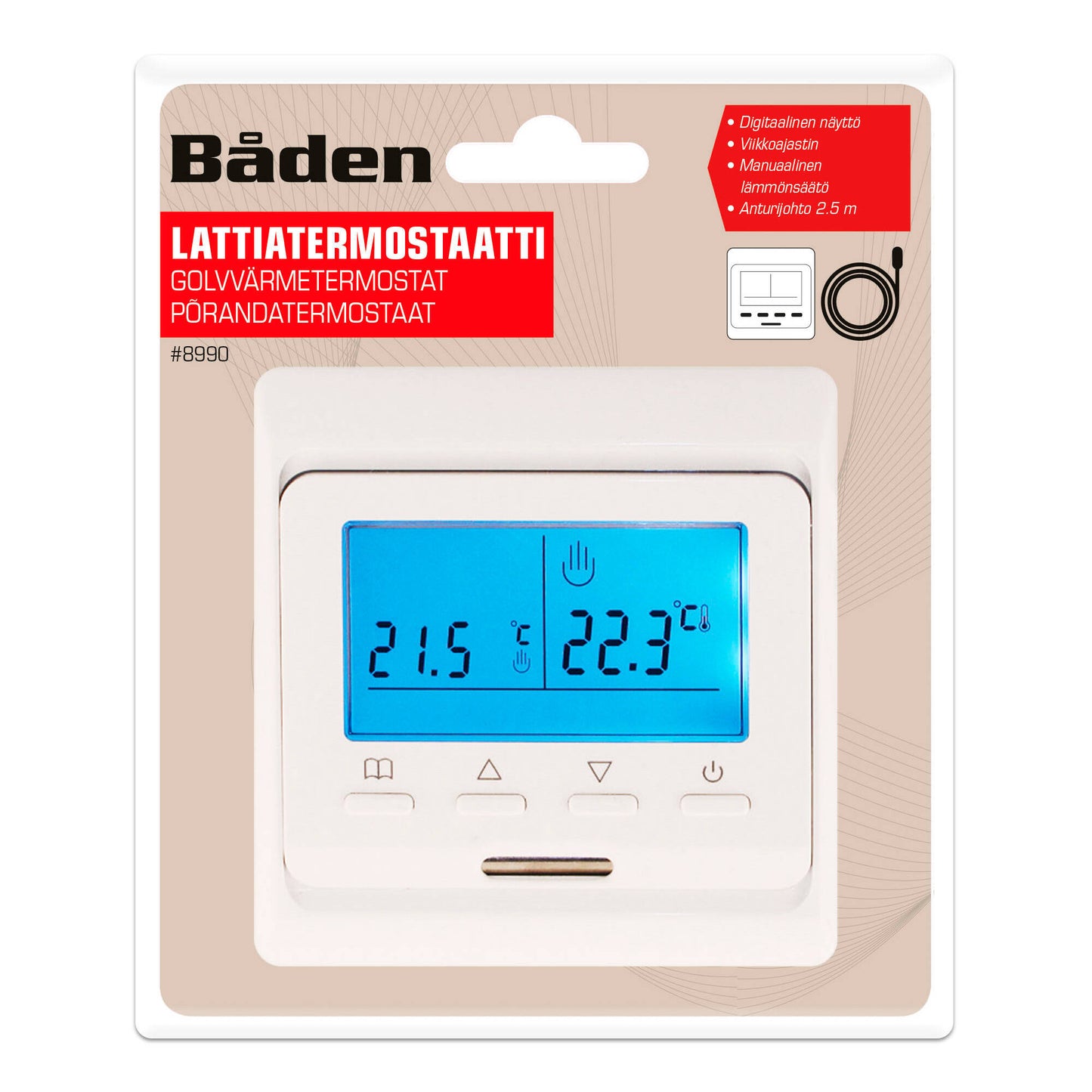 Båden Floor heating thermostat digital