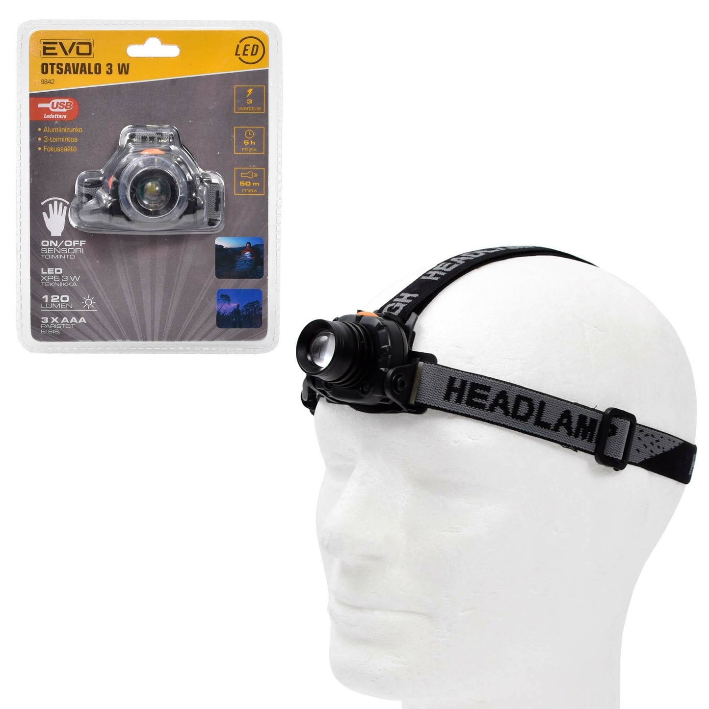 EVO LED-otsavalo 3W