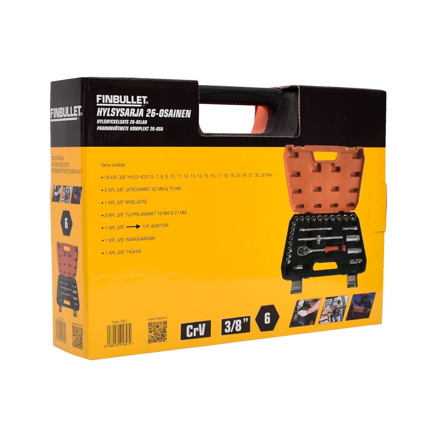Finbullet Socket set 3/8" 26-pcs