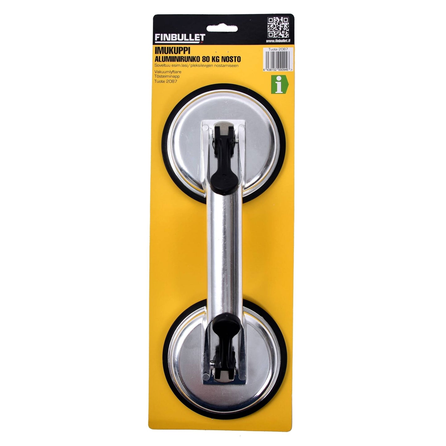 Finbullet Suction cup 2 cups 80 kg