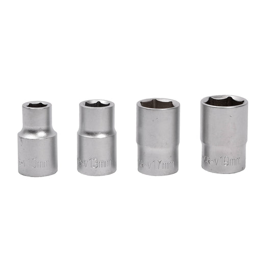 Finbullet Loose socket set 1/2" 10-19mm 4-part