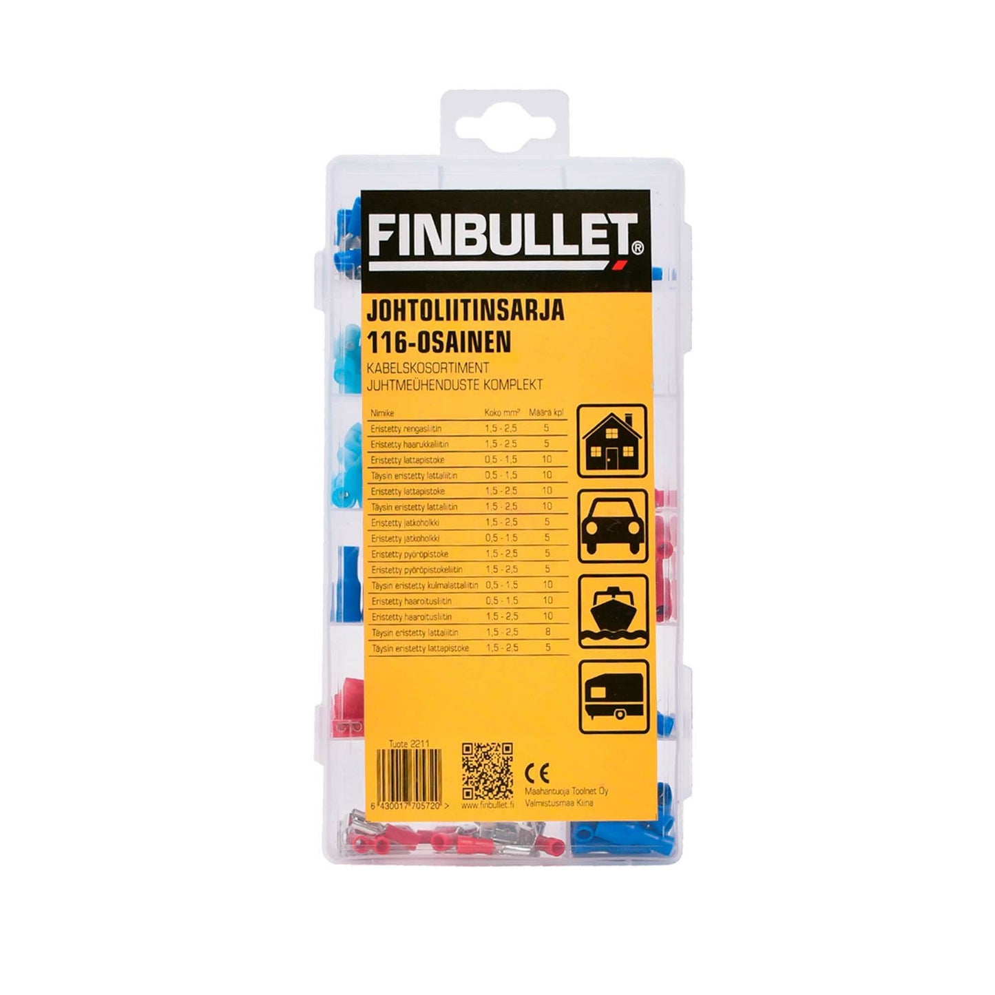Finbullet Wire connector set 116 pieces