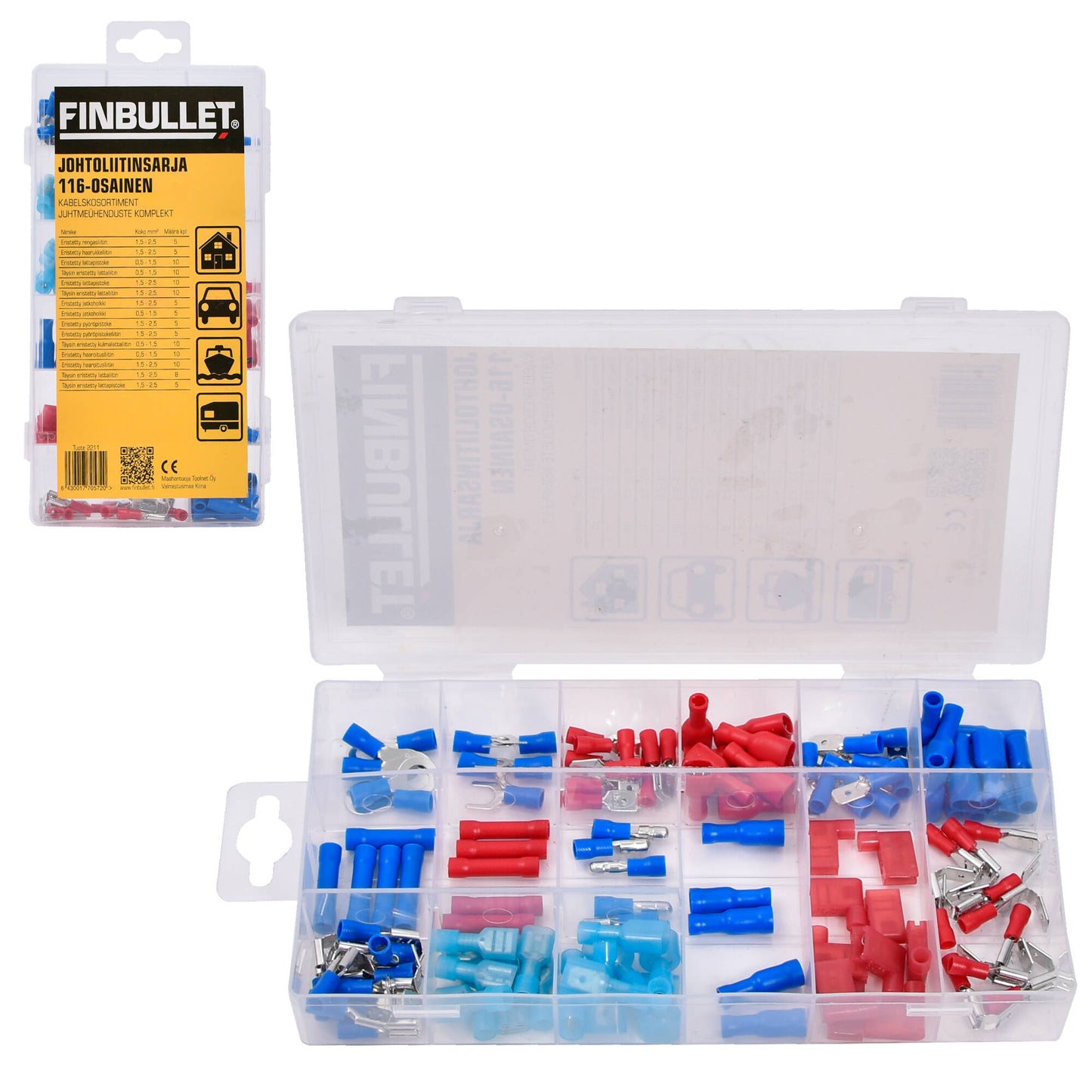 Finbullet Wire connector set 116 pieces