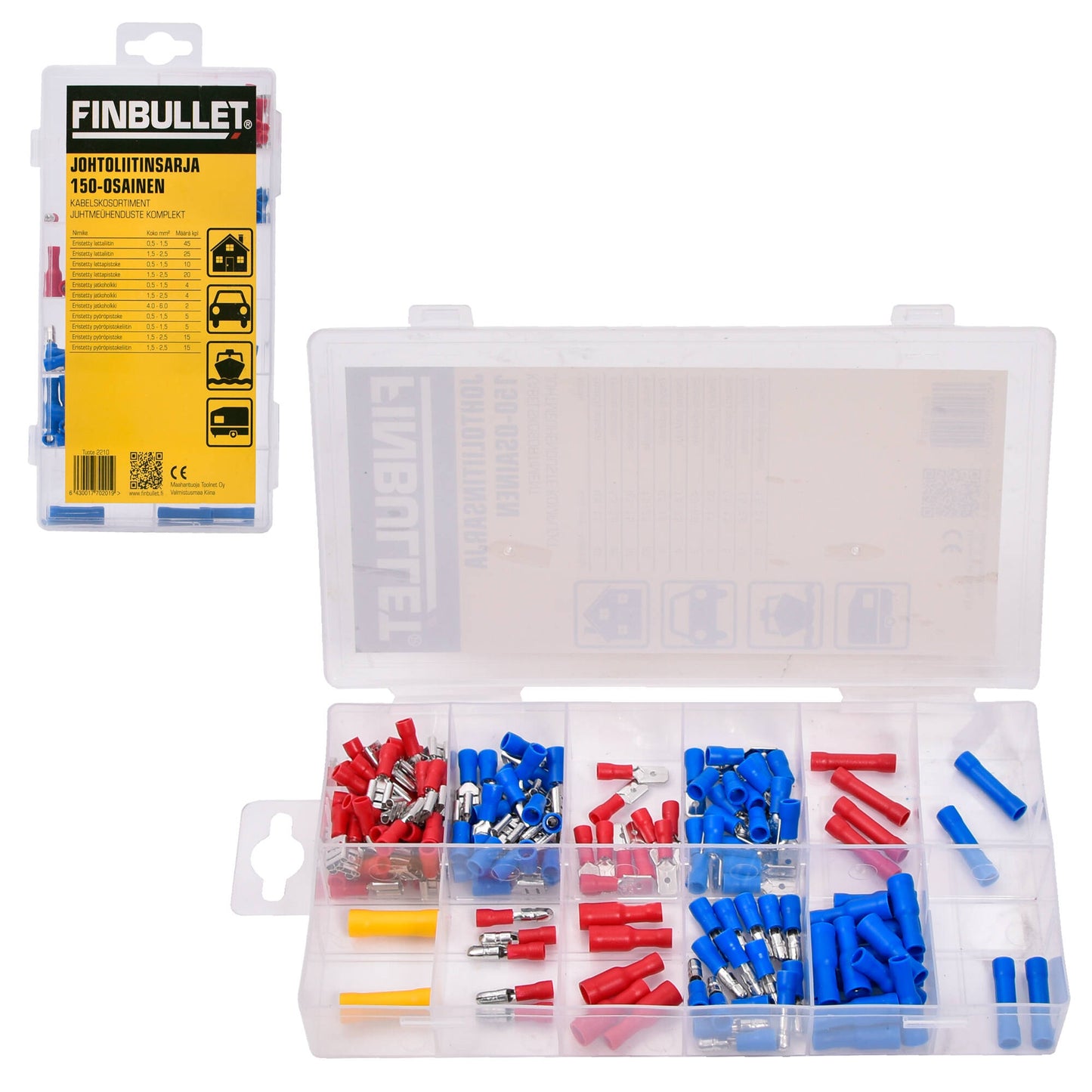 Finbullet Wire connector set 150 pieces