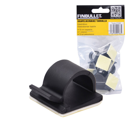 Finbullet Kaapelikiinnike tarralla 10kpl 16mm