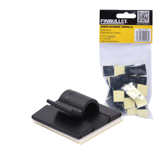 Finbullet Kaapelikiinnike tarralla 30kpl 5mm