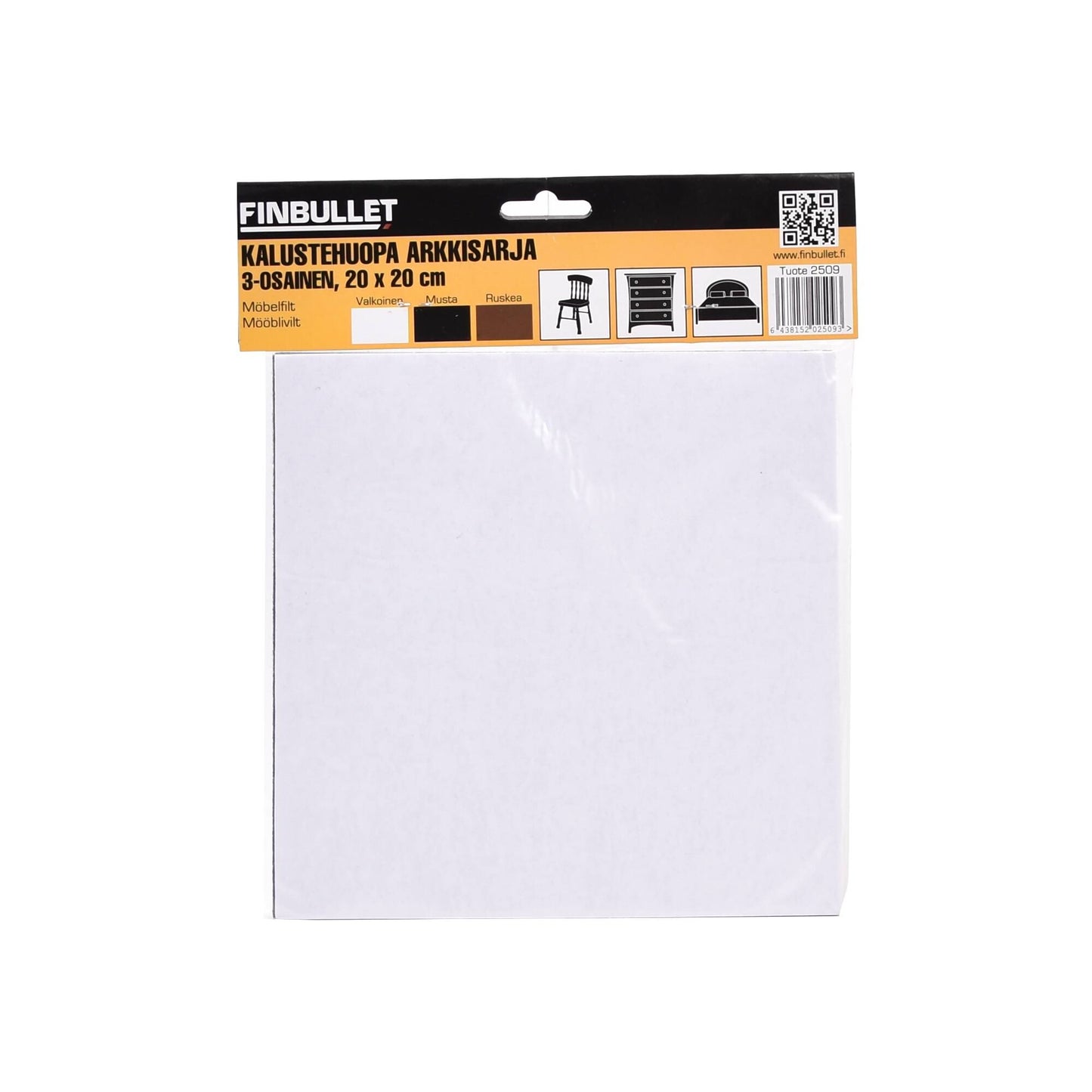 Finbullet Furnishing felt sheet 20x20cm/3pcs