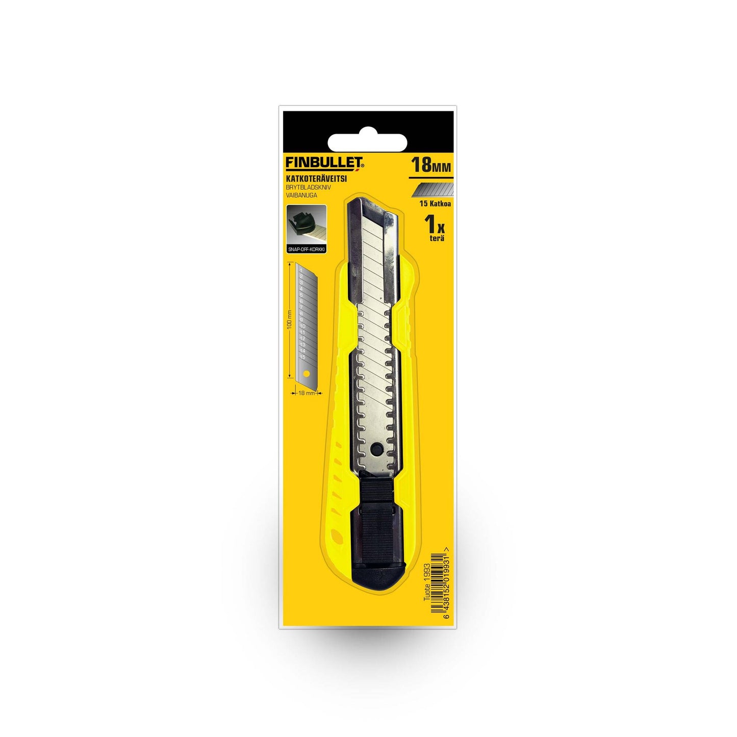 Finbullet Serrated knife 18mm