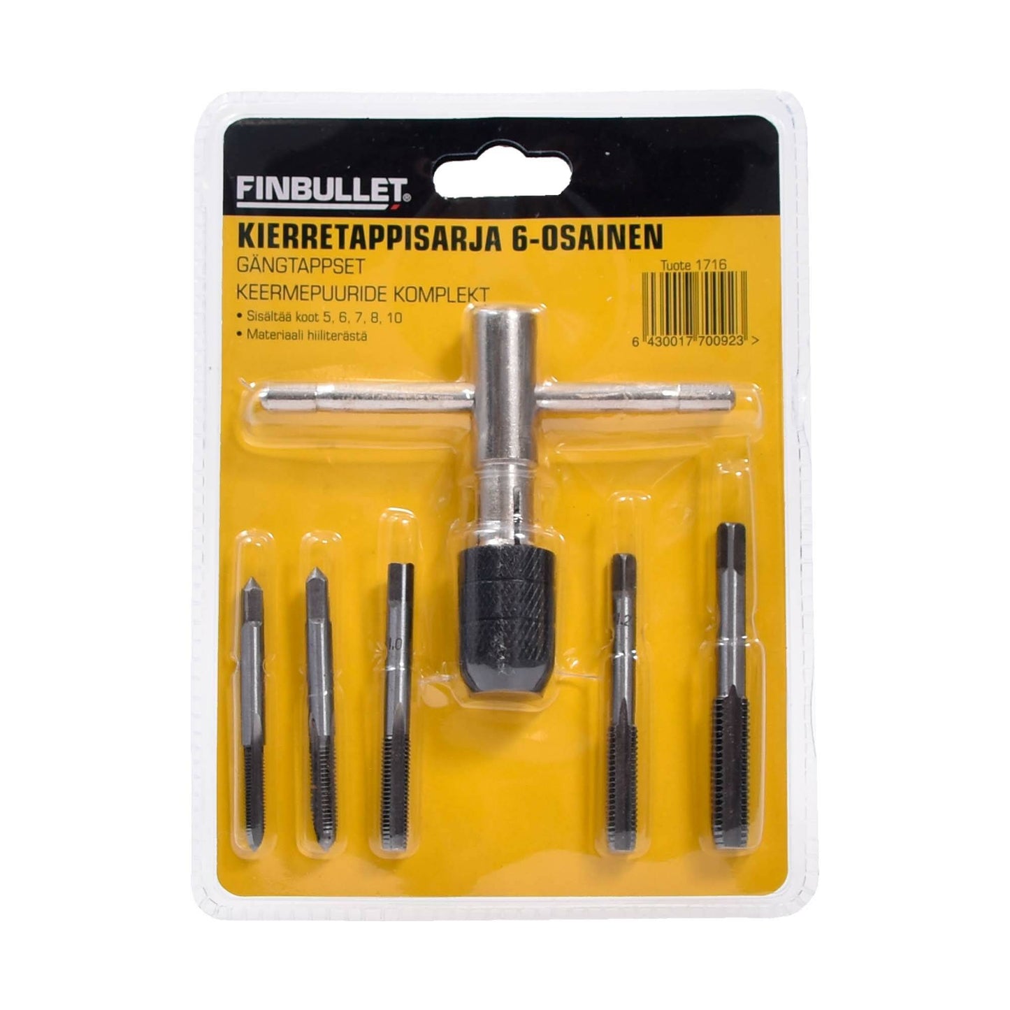 Finbullet Set of 6 threaded pins 5/6/7/8/10mm