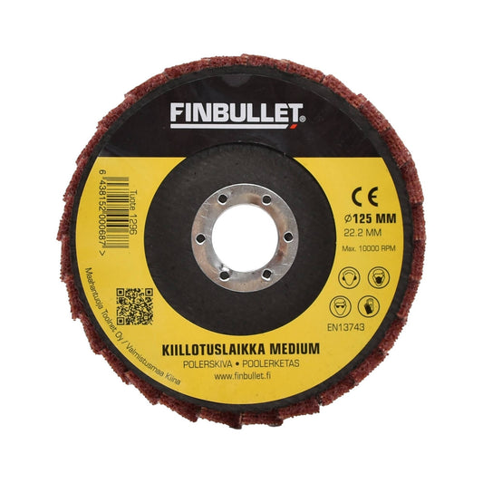 Finbullet Polishing disc 125x22mm medium