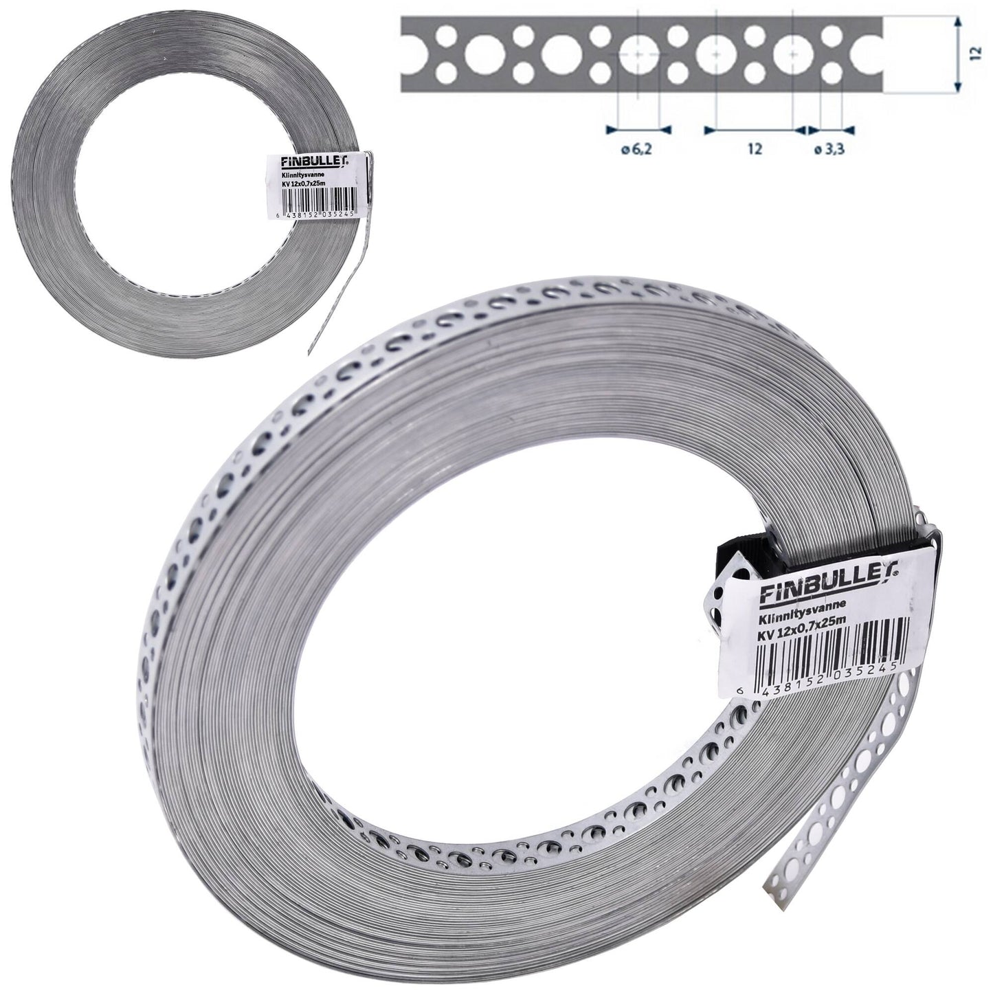 Finbullet Kiinnitysvanne 12mm x 0,7mm x 25m