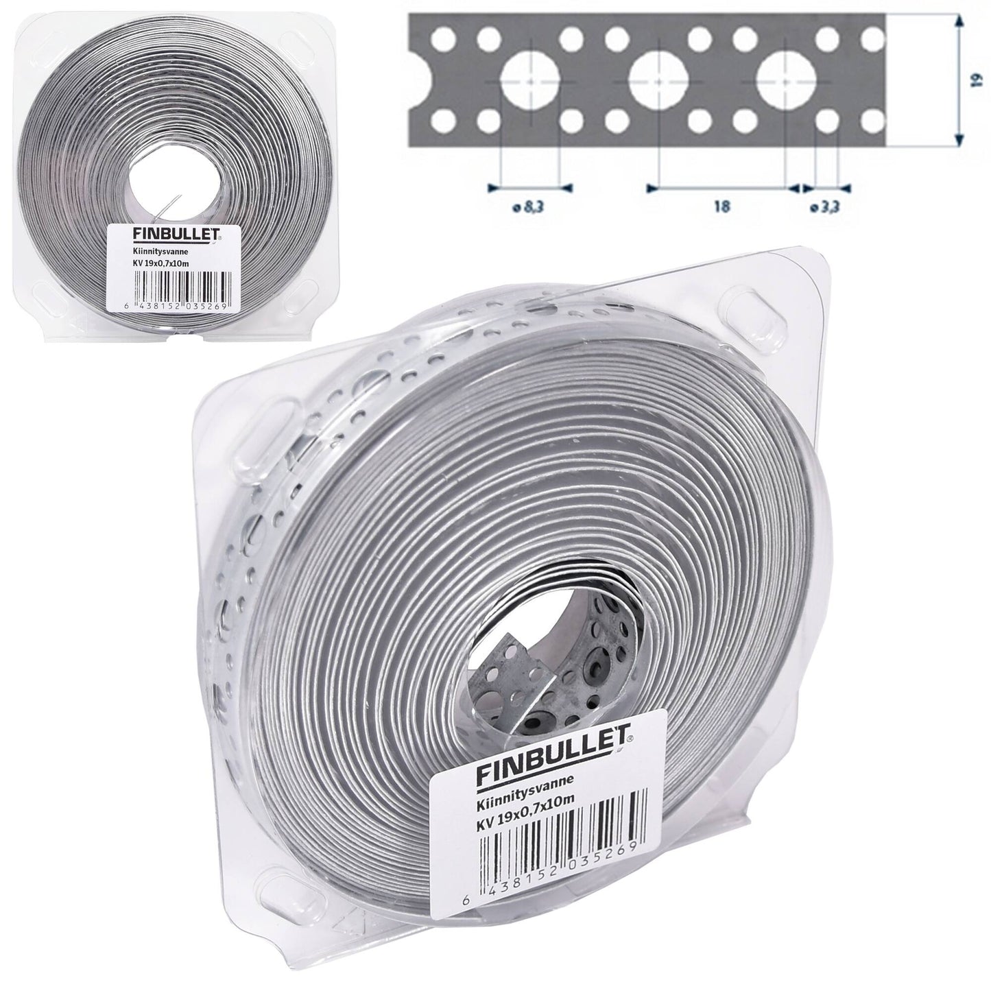 Finbullet Fastening ring 19mm x 0.7mm x 10m