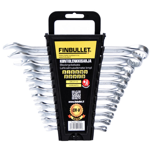 Finbullet Fixed link wrench set 11 parts 6-19 mm