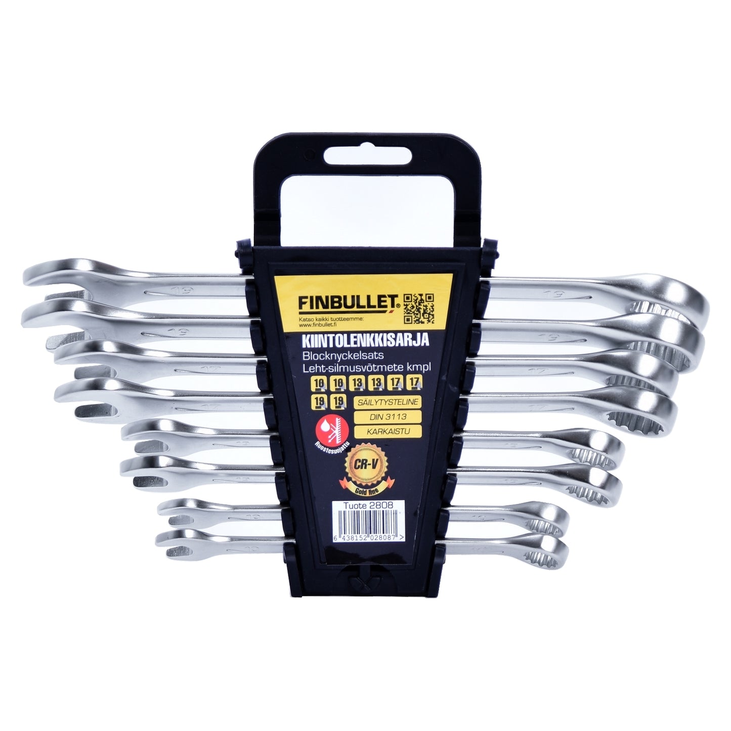 Finbullet Fixed link wrench set 8 parts 10-19 mm