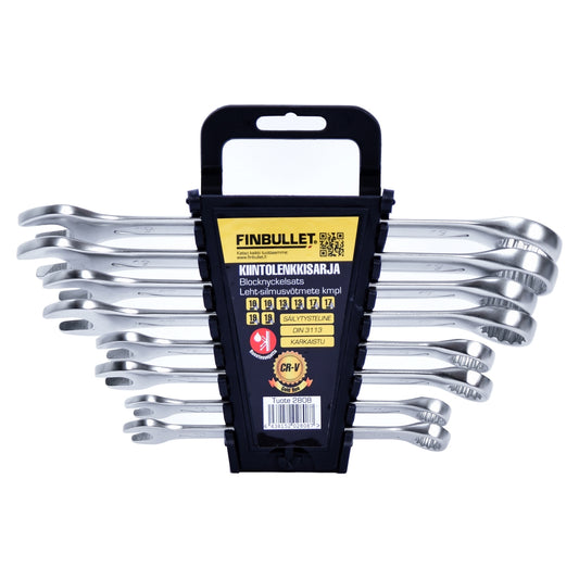 Finbullet Fixed link wrench set 8 parts 10-19 mm