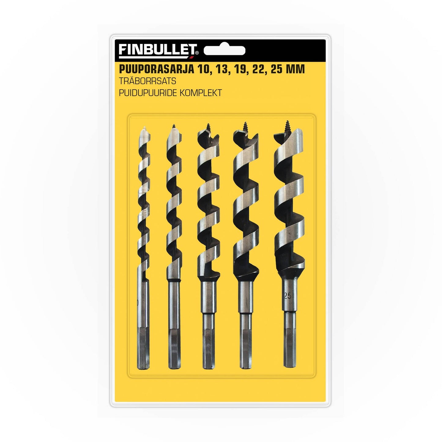Finbullet Machine wood drill set 10-25 mm 5-piece