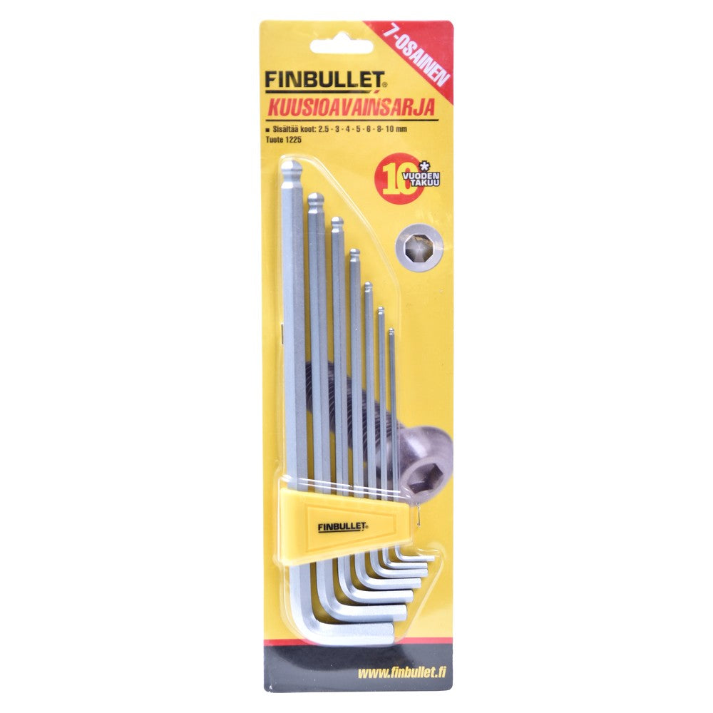 Finbullet Allen key set 7-piece 2.5-10 mm