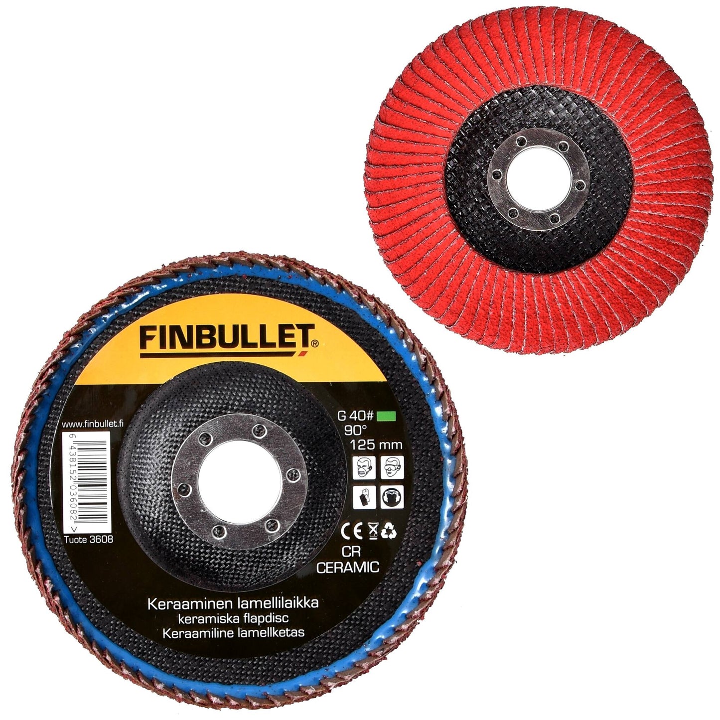 Finbullet Flap disc 125 mm G 40#/90°