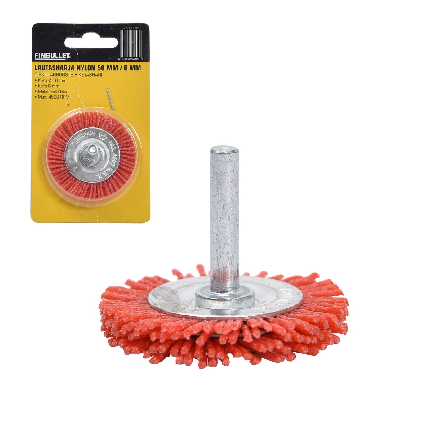 Finbullet Lautasharja nylon 50mm Kara 6mm