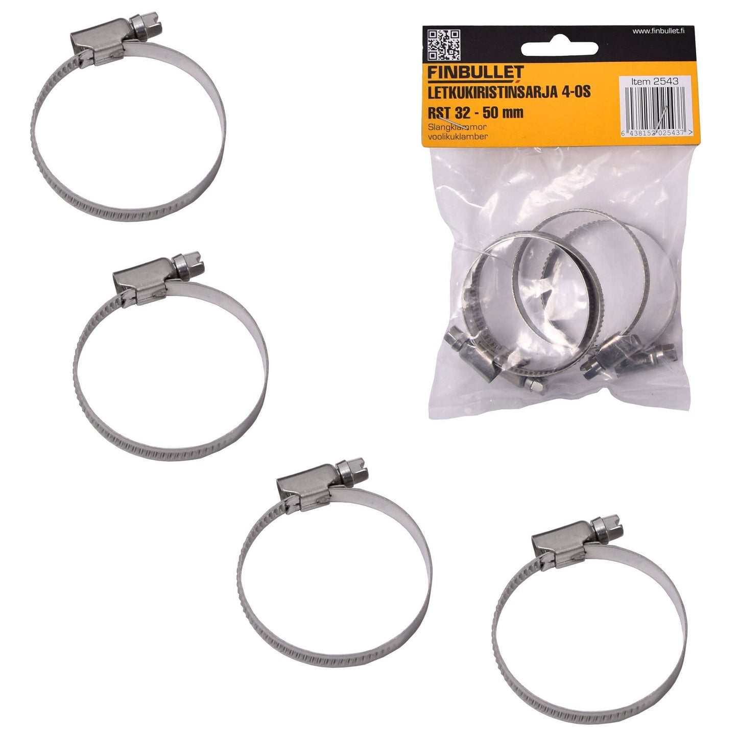 Finbullet Hose clamp set 32-50 mm