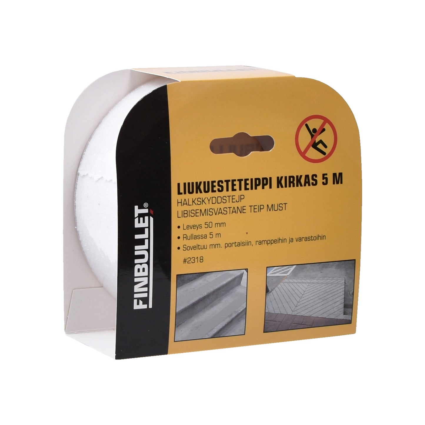 Finbullet Liukuesteteippi 5 m x 50 mm #80G