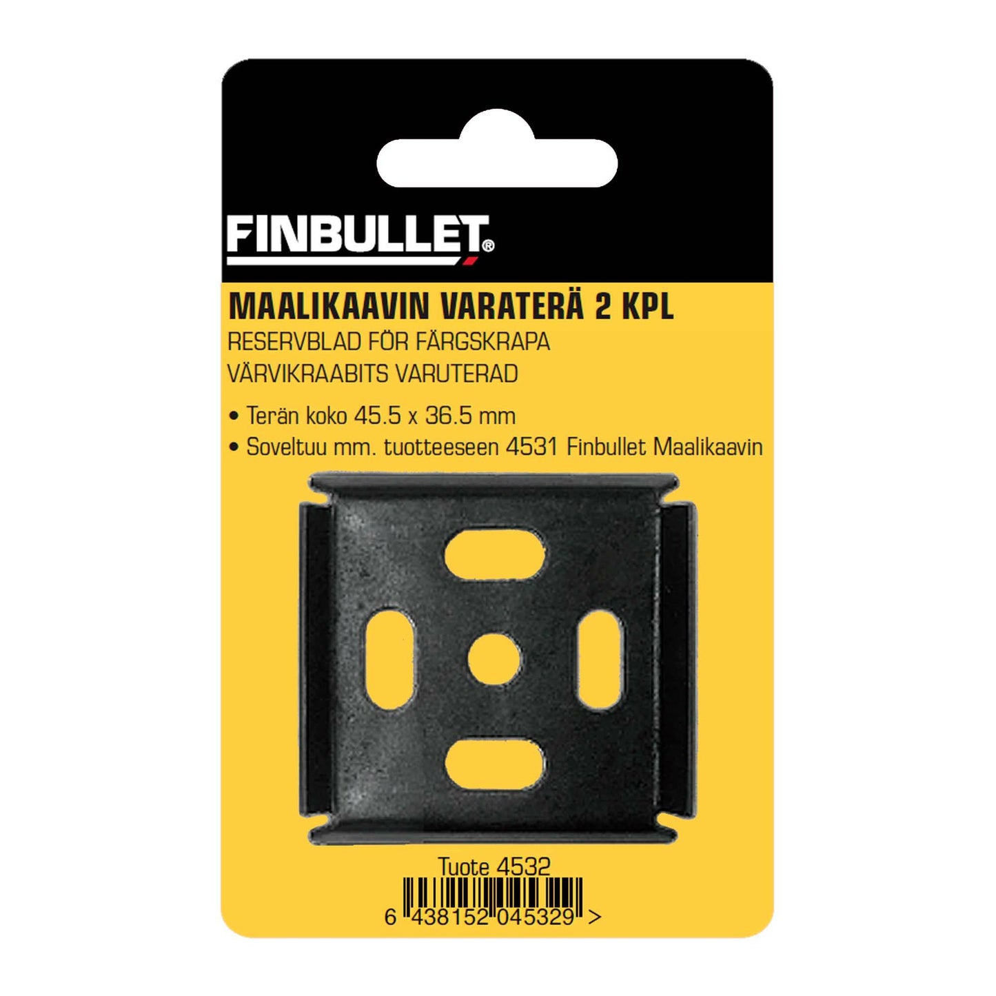 Finbullet Paint scraper spare blade 2 pcs 45.5x36.5 mm