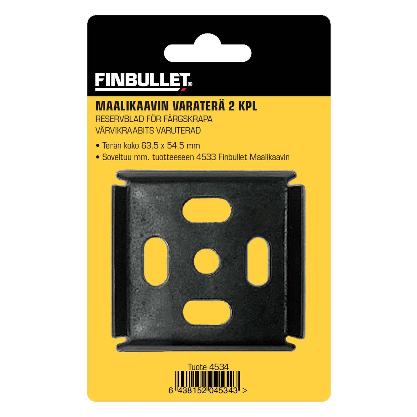Finbullet Paint scraper spare blade 2 pcs 63.5x54.5 mm