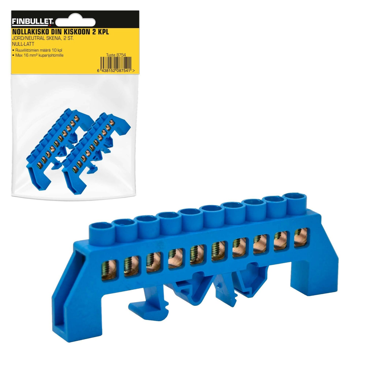 Finbullet Zero rail DIN 10x16mm² 2 pcs
