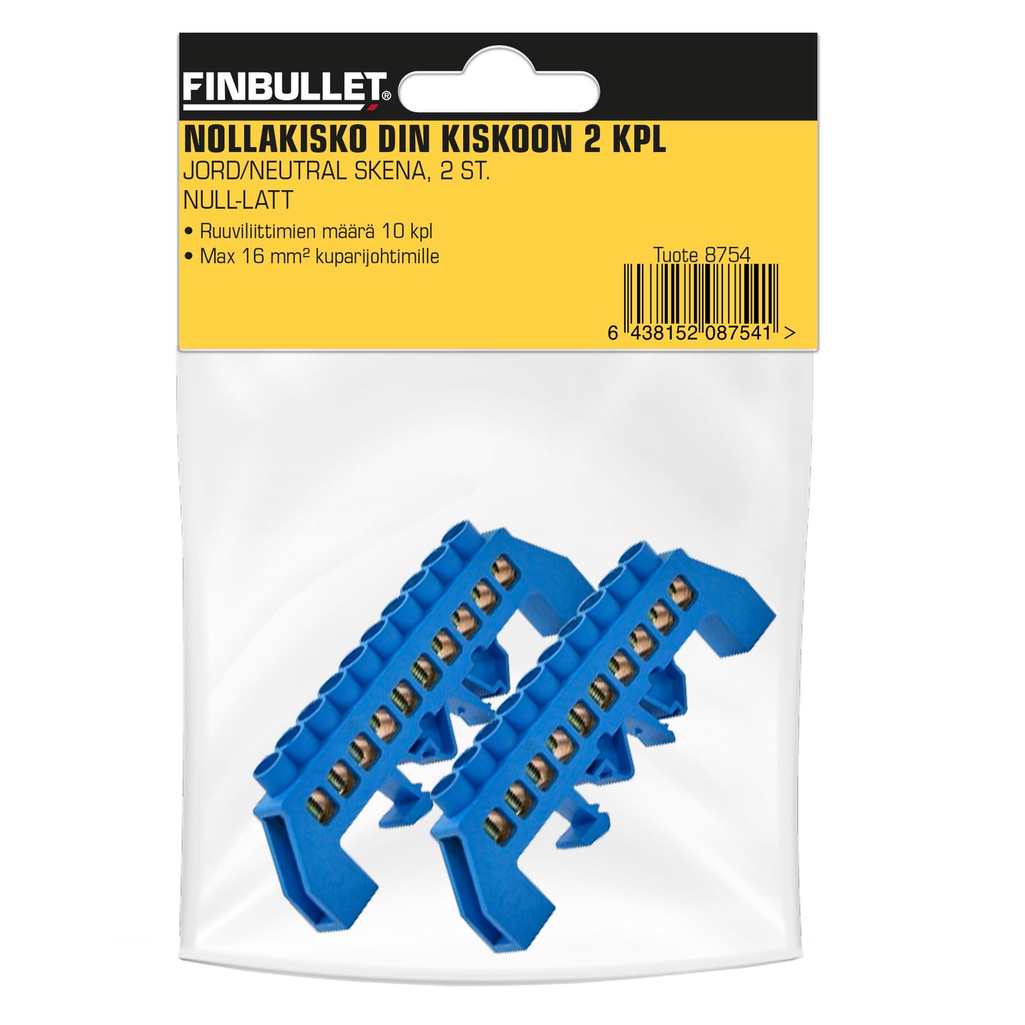 Finbullet Zero rail DIN 10x16mm² 2 pcs