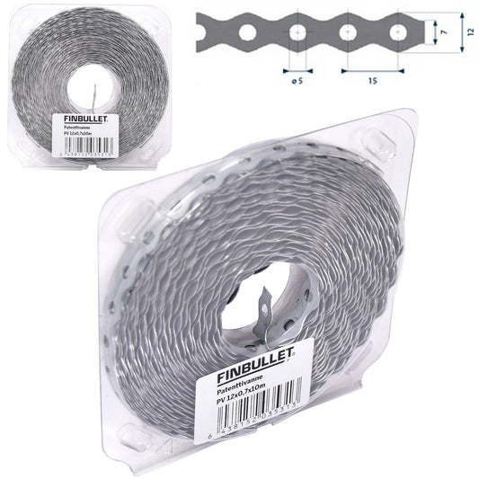 Finbullet Patenttivanne 12mm x 0,7mm x 10m