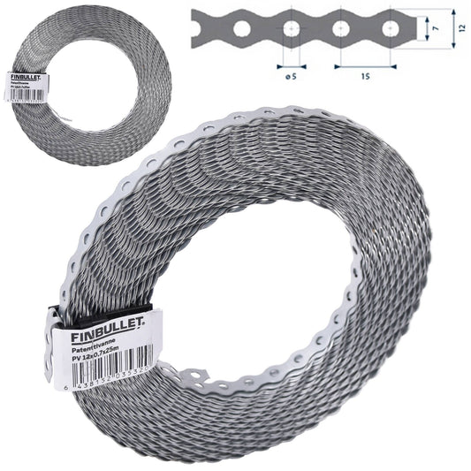 Finbullet Patenttivanne 12mm x 0,7mm x 25m