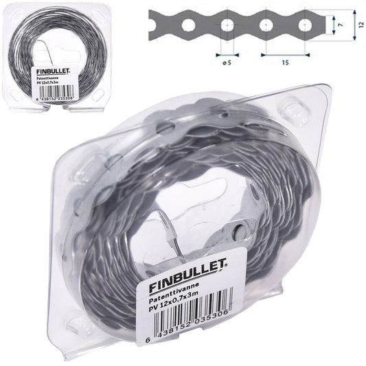 Finbullet Patenttivanne 12 mm x 0,7 mm